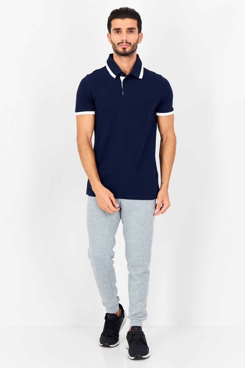 PUMA Men Slim Fit Embroidered Logo Short Sleeves Outdoor Polo Shirt, Navy - Image 4